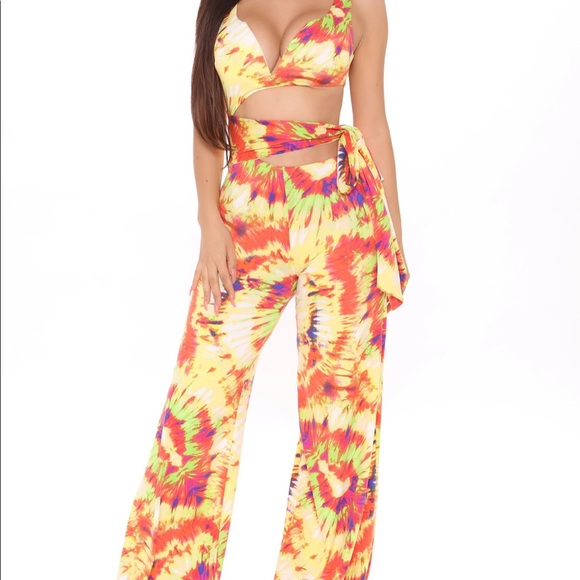 Fashion Nova Pants - Tie Dye Jumpsuit
